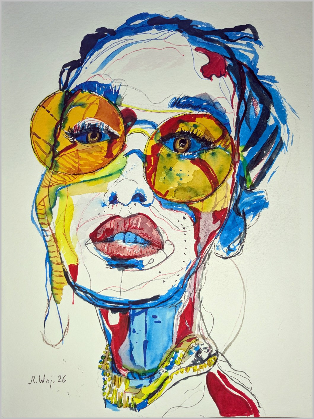   Gelbe Sonnenbrille